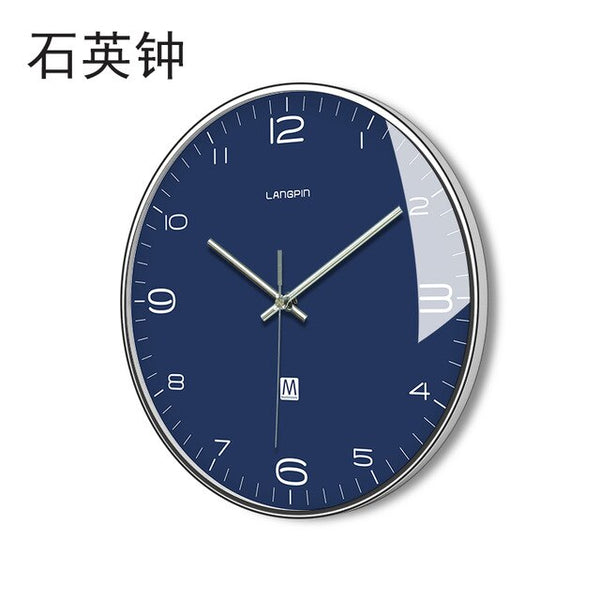 Modern Nordic Wall Clocks Luxury Living Room Round Bedroom Office Silent Clocks Zegary Na Sciane Quartz Clock Watch Decor 6LS024 - Calipsoclock