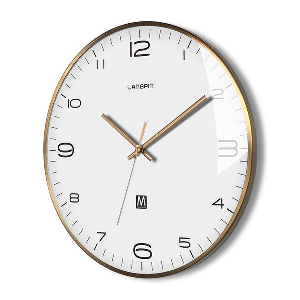 Modern Nordic Wall Clocks Luxury Living Room Round Bedroom Office Silent Clocks Zegary Na Sciane Quartz Clock Watch Decor 6LS024 - Calipsoclock