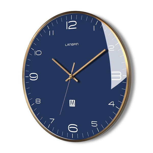 Modern Nordic Wall Clocks Luxury Living Room Round Bedroom Office Silent Clocks Zegary Na Sciane Quartz Clock Watch Decor 6LS024 - Calipsoclock