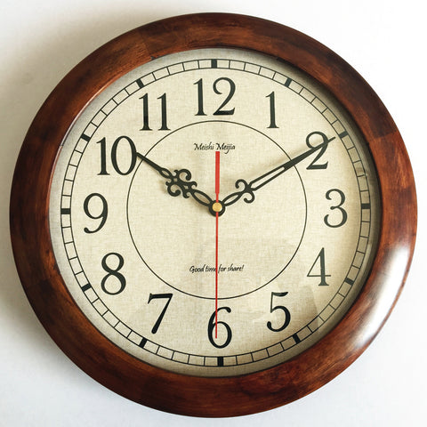 Wall Clock Vintage Wood Clock - Calipsoclock