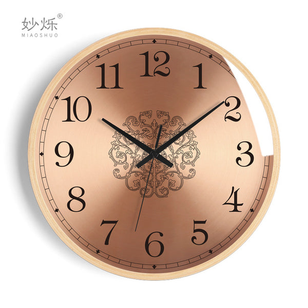 Nordic Luxury Large Wall Clock Wood Living Room Gold Clocks Wall Home Decor Bedroom Modern Design Duvar Saati Gift Ideas FZ109 - Calipsoclock