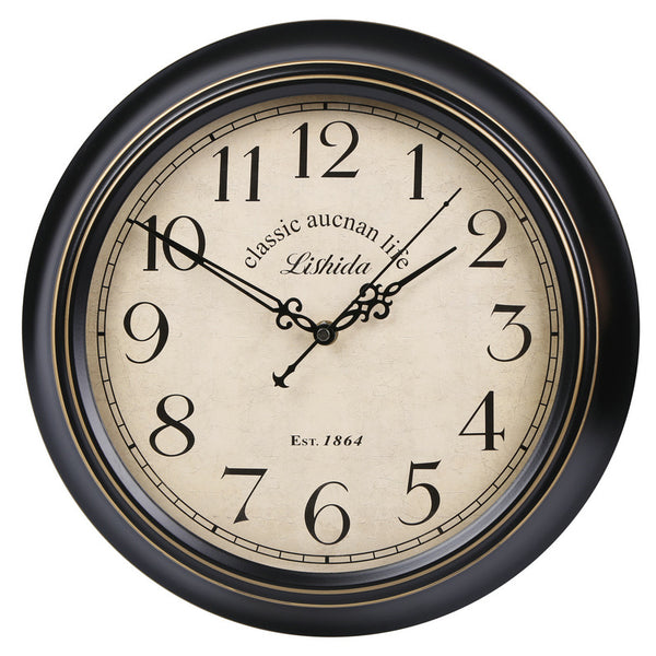 Village Retro Living Room Mute Wall Clock European Style Vintage Clock England-Style Iron Art Pocket Watch wall clock vintage - Calipsoclock