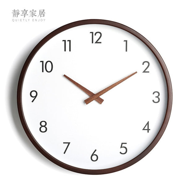 Nordic Wall Clock Morden Silent Living Room Bedroom Wood Luxury Wall Watch Home Large Kitchen Clock Duvar Saatleri Gift FZ753 - Calipsoclock