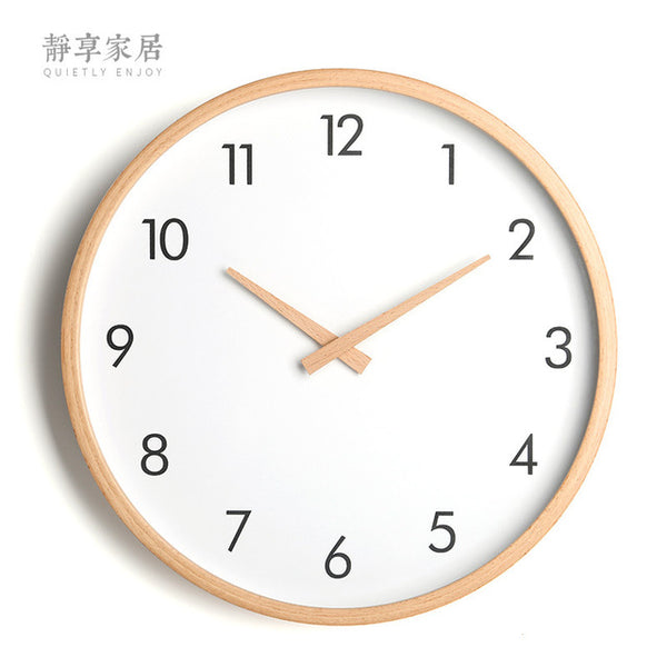 Nordic Wall Clock Morden Silent Living Room Bedroom Wood Luxury Wall Watch Home Large Kitchen Clock Duvar Saatleri Gift FZ753 - Calipsoclock