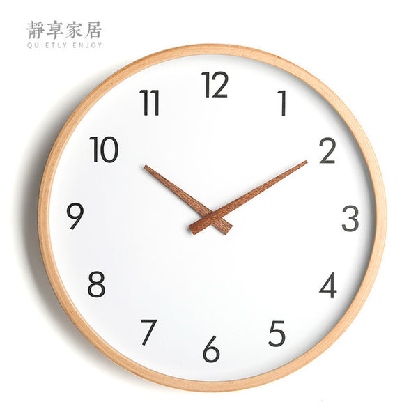 Nordic Wall Clock Morden Silent Living Room Bedroom Wood Luxury Wall Watch Home Large Kitchen Clock Duvar Saatleri Gift FZ753 - Calipsoclock