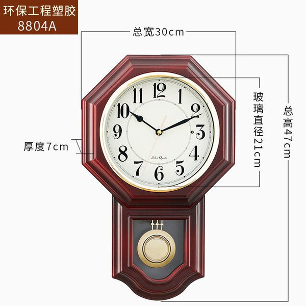 Vintage 3d Large Wood Wall Clock Silent Pendulum Clock Wall Watch Mechanism Loft Relogio Parede Wall Watch Home Decor B60 - Calipsoclock