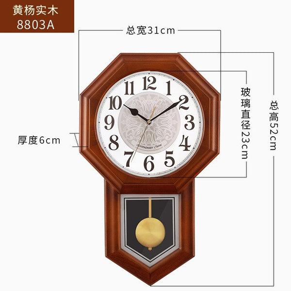 Vintage 3d Large Wood Wall Clock Silent Pendulum Clock Wall Watch Mechanism Loft Relogio Parede Wall Watch Home Decor B60 - Calipsoclock