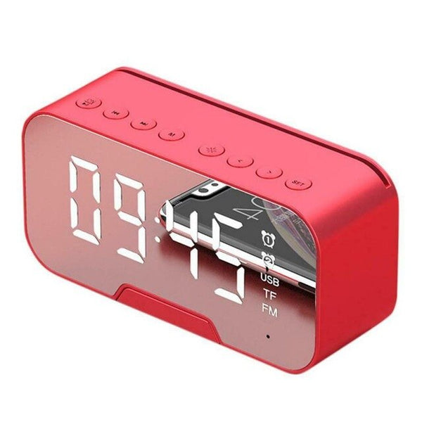 LED Mirror Alarm Clock With Wireless Bluetooth Speaker And FM Radio Digital Table Clock Home Decoration 2-in-1 LED Alarm Clock - Calipsoclock