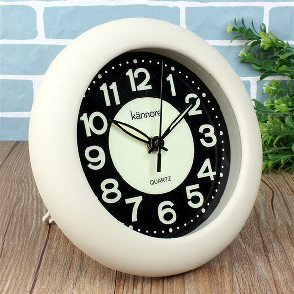 Luminous Mute Simple Fashion Clock Bedroom Living Room Wall Hanging Clock Home Decoration Office Desktop Round Table Clock - Calipsoclock