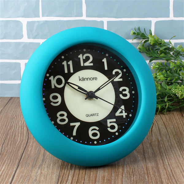 Luminous Mute Simple Fashion Clock Bedroom Living Room Wall Hanging Clock Home Decoration Office Desktop Round Table Clock - Calipsoclock