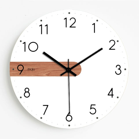 Wood Wall Clock Modern Design Living Room White Silent Home Nordic Clock Luxury Children Room Decoration Watch - Calipsoclock